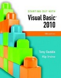 Abbildung von: Starting Out With Visual Basic 2010 - Pearson