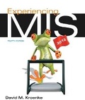 Cover: Experiencing MIS - Pearson