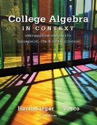 Enlarge image Cover: College Algebra in Context - Pearson