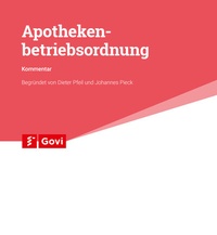 Abbildung von: Apothekenbetriebsordnung - Govi Verlag