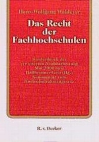 Abbildung von: Das Recht der Fachhochschulen - R. v. Decker