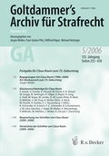 Cover: Goltdammer&acute;s Archiv f&uuml;r Strafrecht - R. v. Decker