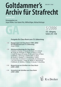 Enlarge image Cover: Goltdammer´s Archiv für Strafrecht - R. v. Decker