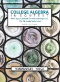 Cover: College Algebra in Context with Applications for the Managerial, Life, and Social Sciences - Pearson
