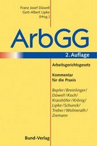 Abbildung von: ArbGG Arbeitsgerichtsgesetz - Bund-Verlag