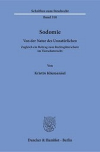 Abbildung von: Sodomie - Duncker & Humblot