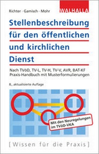 Abbildung von: Stellenbeschreibung für den öffentlichen und kirchlichen Dienst - Walhalla