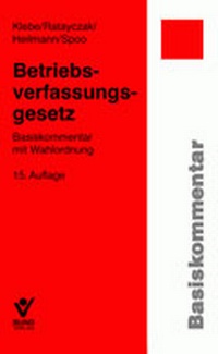 Bild vergrößern Bild: Betriebsverfassungsgesetz - Bund-Verlag