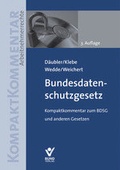 Cover: Bundesdatenschutzgesetz - Bund-Verlag