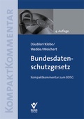 Cover: Bundesdatenschutzgesetz - Bund-Verlag