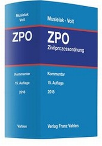 Abbildung von: Zivilprozessordnung - Vahlen