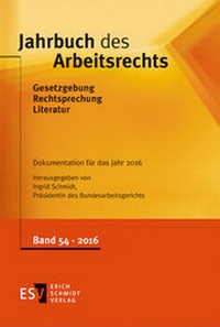 Abbildung von: Jahrbuch des Arbeitsrechts 54 - Erich Schmidt Verlag