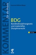 Cover: BDG Bundesdisziplinargesetz und materielles Dienstrecht - Bund-Verlag