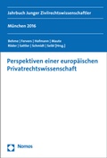 Cover: Perspektiven einer europ&auml;ischen Privatrechtswissenschaft - Nomos
