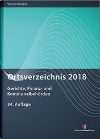 Abbildung von: Ortsverzeichnis 2018 - Deutscher Anwaltverlag
