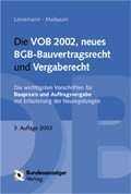 Cover: Die VOB 2000, BGB-Bauvertragsrecht und neues Vergaberecht - Reguvis Fachmedien