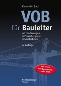 Abbildung von: VOB für Bauleiter - Reguvis Fachmedien