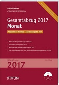 Abbildung von: Tabelle, Gesamtabzug 2017 Monat - Sonderausgabe Juli - Stollfuß