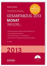 Abbildung von: Tabelle, Gesamtabzug 2013 Monat - Stollfuß