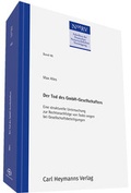 Cover: Der Tod des GmbH-Gesellschafters - Carl Heymanns Verlag