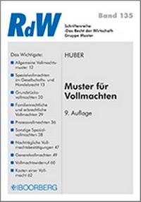 Abbildung von: Muster für Vollmachten - Boorberg