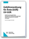 Cover: Geb&uuml;hrenordnung f&uuml;r &Auml;rzte (GO&Auml;), UV-GO&Auml; - Deutscher &Auml;rzteverlag