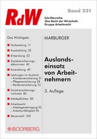 Abbildung von: Auslandseinsatz von Arbeitnehmern - Boorberg
