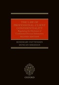 Cover: The Law of Professional-Client Confidentiality 2e - Oxford University Press