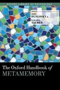 Cover: The Oxford Handbook of Metamemory - Oxford University Press Inc