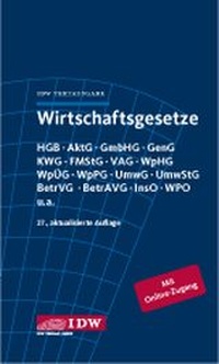 Bild vergrößern Bild: Wirtschaftsgesetze - IDW