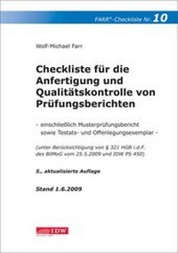 Abbildung von: Checkliste für die Anfertigung und Qualitätskontrolle von Prüfungsberichten - IDW