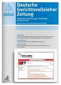 Abbildung von: DGVZ - Deutsche Gerichtsvollzieher Zeitung - C.H.BECK