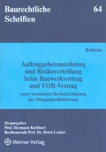 Cover: Auftraggeberanordnung und Risikoverteilung beim Bauwerkvertrag und VOB-Vertrag - Werner