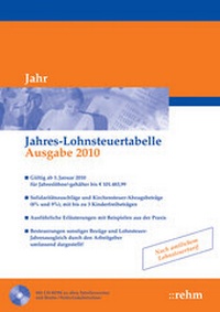 Abbildung von: Jahres-Lohnsteuertabelle 2010 - Rehm