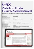 Bild: GSZ - Zeitschrift für das Gesamte Sicherheitsrecht - C.H.BECK