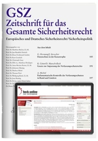 Bild vergrößern Bild: GSZ - Zeitschrift für das Gesamte Sicherheitsrecht - C.H.BECK