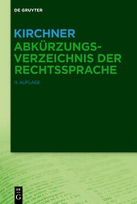 Bild: Abkürzungsverzeichnis der Rechtssprache - De Gruyter