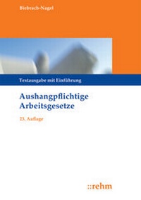 Abbildung von: Aushangpflichtige Arbeitsgesetze - Rehm