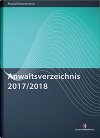 Abbildung von: Anwaltsverzeichnis 2017/2018 - Normalausgabe - Deutscher Anwaltverlag