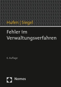 Abbildung von: Fehler im Verwaltungsverfahren - Nomos