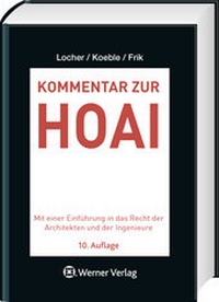 Abbildung von: Kommentar zur HOAI - Werner