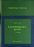 Cover: Gerichtskostengesetz - De Gruyter