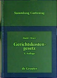Enlarge image Cover: Gerichtskostengesetz - De Gruyter