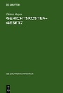 Cover: Gerichtskostengesetz - De Gruyter