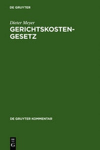 Enlarge image Cover: Gerichtskostengesetz - De Gruyter