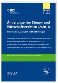 Abbildung von: Änderungen im Steuer- und Wirtschaftsrecht 2017/2018 - Stollfuß