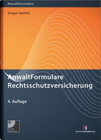 Abbildung von: AnwaltFormulare Rechtsschutzversicherung - Deutscher Anwaltverlag