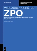 Cover: Zivilprozessordnung und Nebengesetze / &sect;&sect; 1110-1117, KapMuG, MediationsG, EGZPO, GVG, EGGVG - De Gruyter