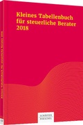 Cover: Kleines Tabellenbuch f&uuml;r steuerliche Berater 2018 - Sch&auml;ffer-Poeschel