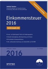 Abbildung von: Tabelle, Einkommensteuer 2016 - Sonderausgabe Juli - Stollfuß